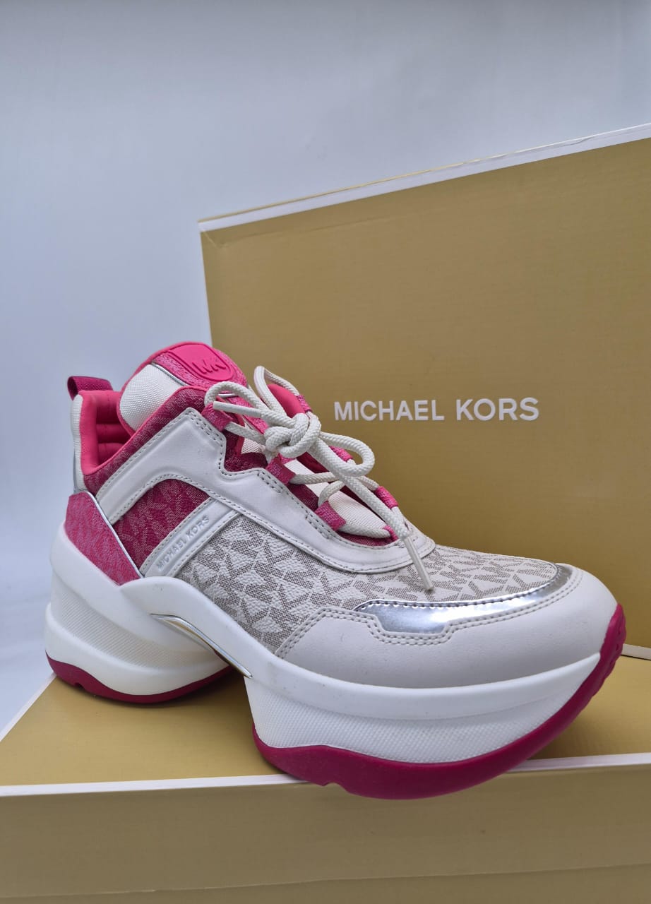 Zapatilla Michael Kors Fucsia con Blanco