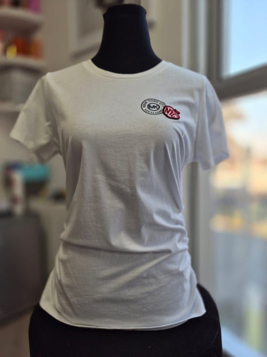 Polera de mujer Michael Kors blanca plizada