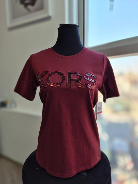 Polera de mujer Michael Kors burdeo