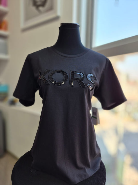 Polera de mujer Michael Kors negra