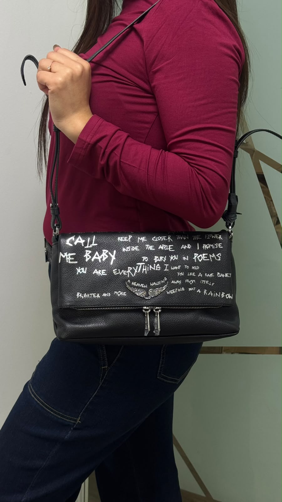 Cross Zadig & Voltaire negro con estampado