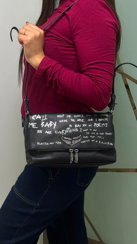 Cross Zadig & Voltaire negro con estampado