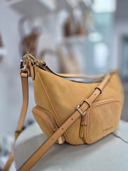Crossbody Michael Kors gamuza amarilla