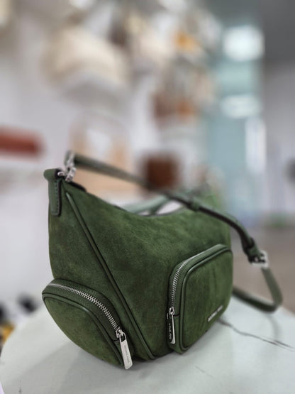 Crossbody Michael Kors gamuza verde oliva