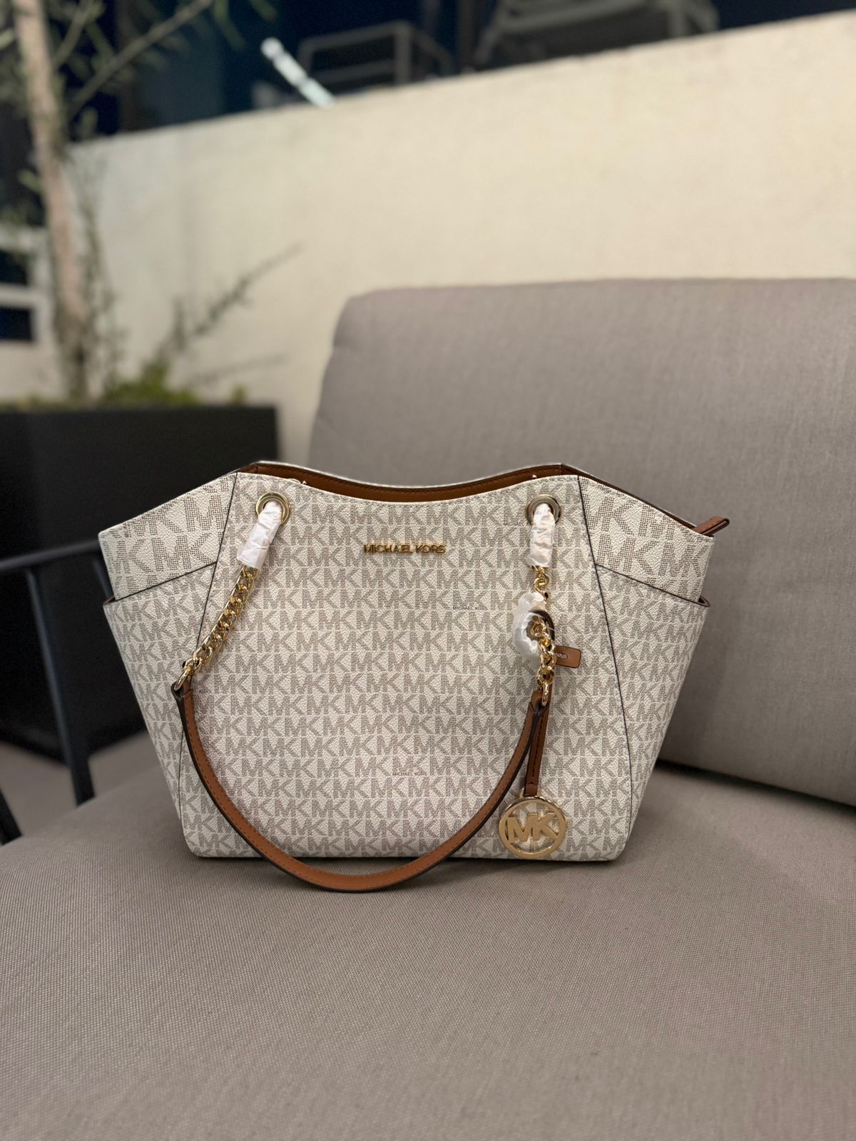 Tote Michael Kors Vainilla Monograma