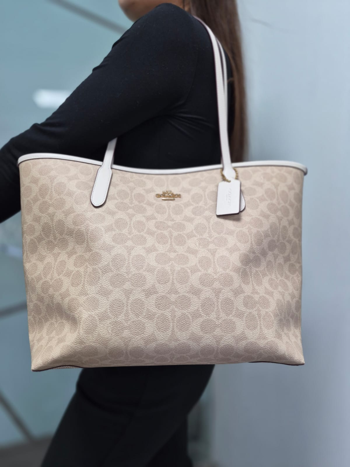 Tote Coach beige