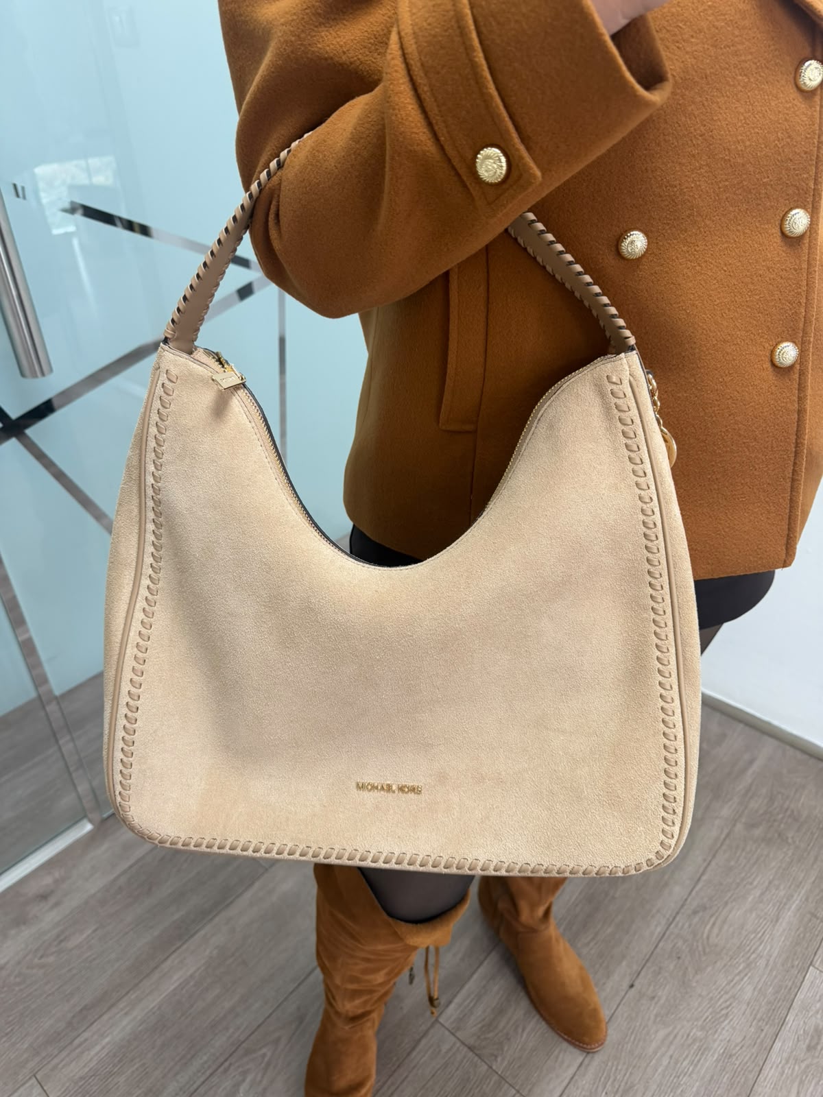 Tote Michael Kors beige claro