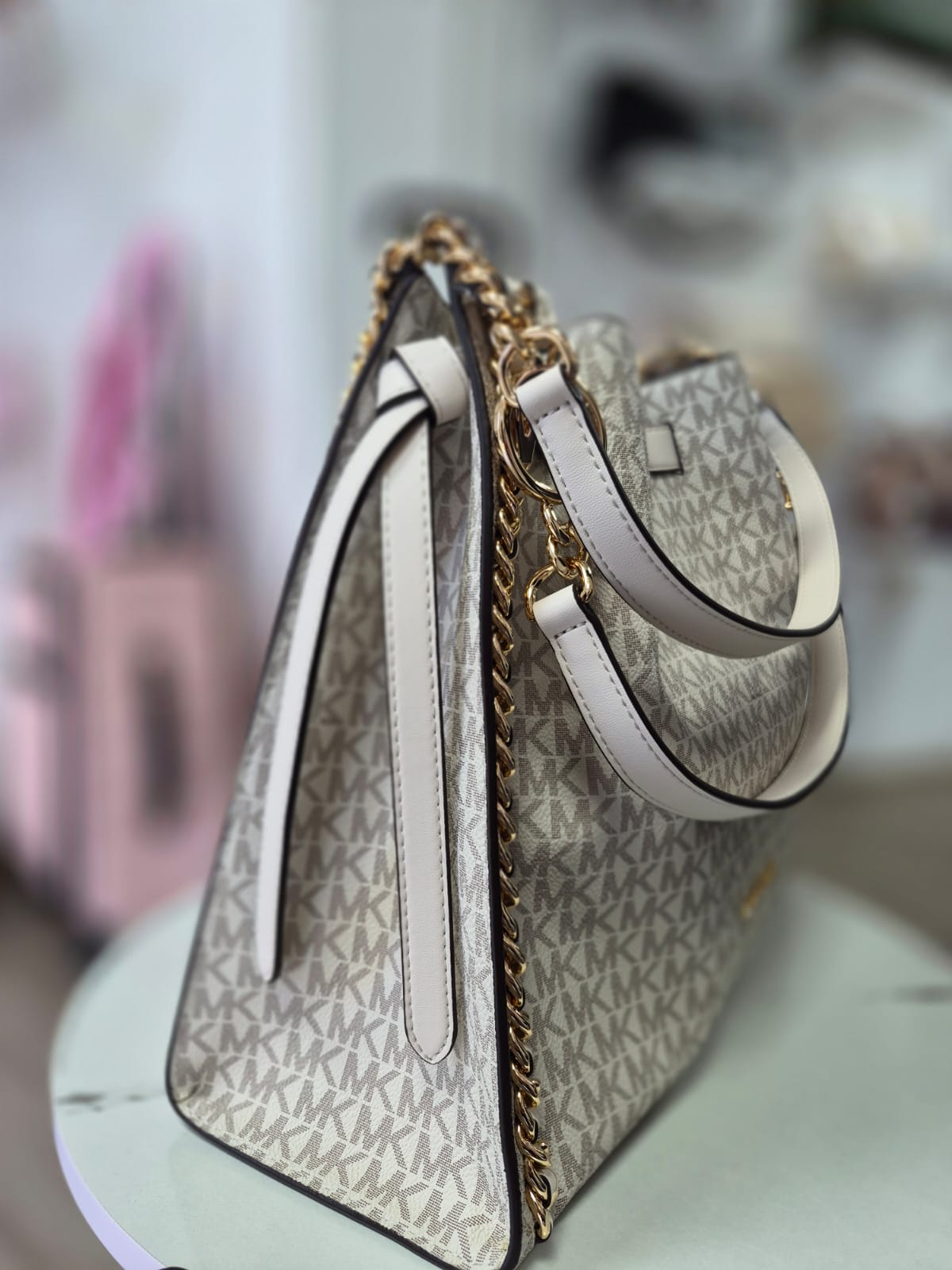 Tote Michael Kors beige marfil