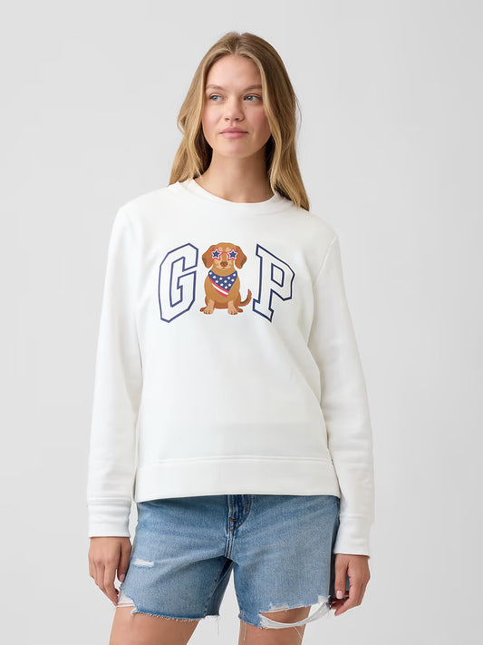 Polerón Gap estampado blanco